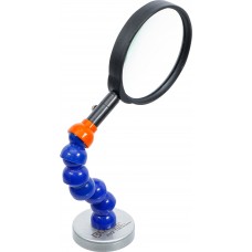 Magnifier with Flexible Arm and Magnetic Foot