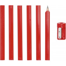 Carpenter’s Pencils | 175 mm | with sharpener | 7 pcs.